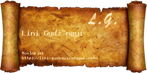 Lini Gyöngyi névjegykártya