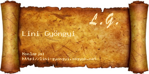 Lini Gyöngyi névjegykártya
